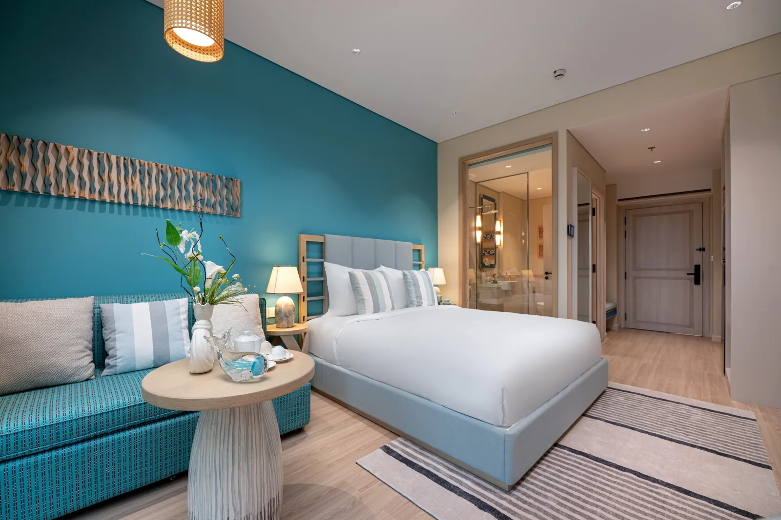 Phòng khách nhà mẫu căn hộ Studio Blanca City