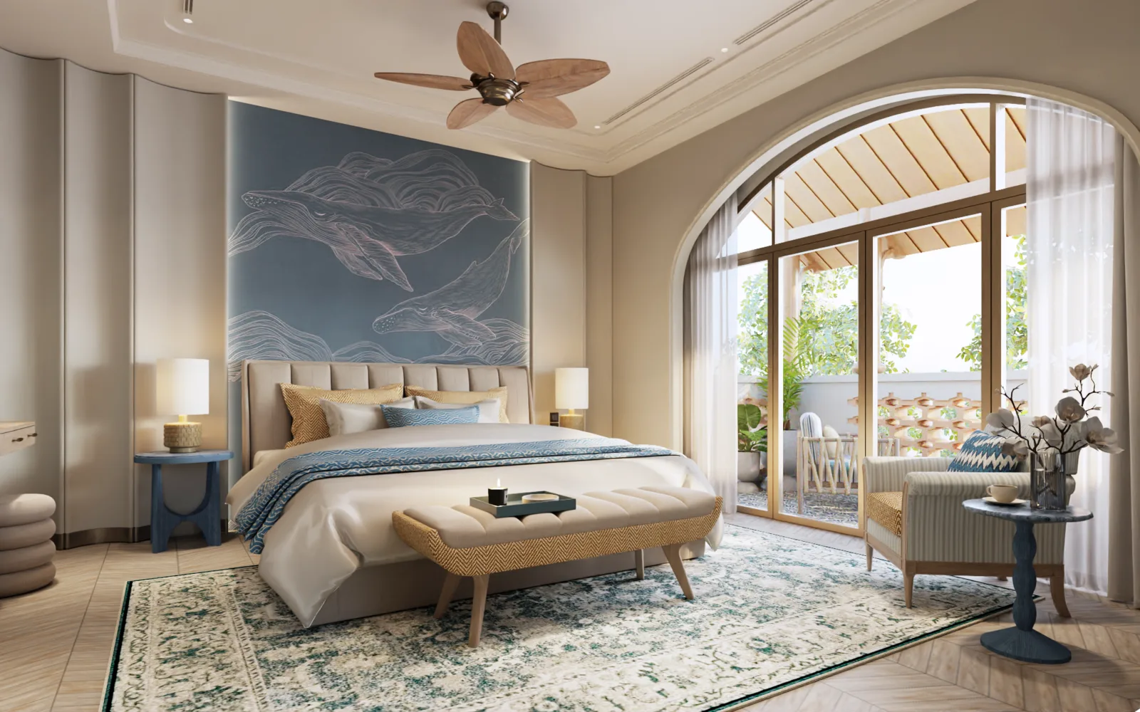 Nội thất phòng ngủ master biệt thự Casa Blanca City