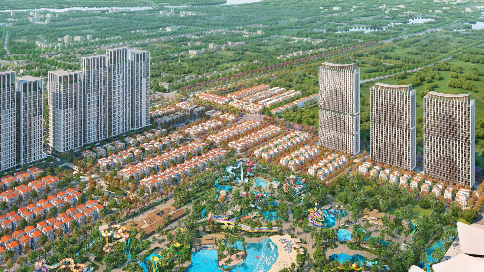 Toàn cảnh công viên nước Sun World và khu đô thị Blanca City Vũng Tàu